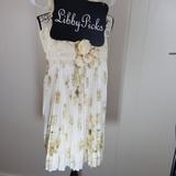 Anthropologie Dresses | Anthropologie Deletta Ivory Floral Dress Xs | Color: Cream | Size: Xs