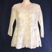 Free People Tops | Free People Ivory Lace Smock Top - Sz Xs - New | Color: Cream | Size: Xs