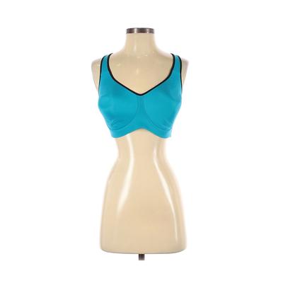 Nike Sports Bra: Blue Solid Acti...