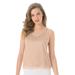 Plus Size Women's Lace-Trim Camisole by Comfort Choice in Nude (Size 38/40)