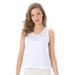 Plus Size Women's Lace-Trim Camisole by Comfort Choice in White (Size 14/16)