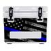 Mammoth Coolers Blue Line Decal Wrapped Cruiser 20 Hard Cooler White/Blue Line MC20W-NL-BL-DW