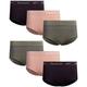 Reebok Women's Underwear - Seamless Microfiber Briefs Panties (6 Pack), Size Large, Green/Rose Dust/Charcoal