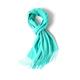 100% Pure Luxury Cashmere Large Plain Long Tassel Scarf (Turquoise Green)