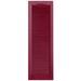 Alpha Shutters Cathedral Top Full-style Open Louver Shutters Pair Vinyl in Red/Pink/Indigo | 59 H x 12 W x 0.125 D in | Wayfair L212059330