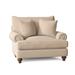 Armchair - Paula Deen Home Duckling 54" Wide Down Cushion Armchair Wood/Polyester/Cotton/Velvet/Other Performance Fabrics in Brown | Wayfair