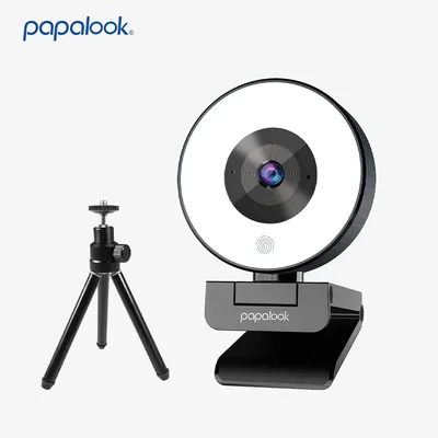 PAPALOOK – Webcam PA552 FHD 1080P mise au point fixe diffusion en direct avec double micro et