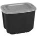 Homz 6610BKTS.10 10 Gallon Durable Molded Plastic Storage Bin w/ Secure Lid Plastic in Black/Gray | 14.5 H x 19 W x 13 D in | Wayfair