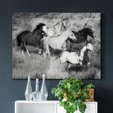 Union Rustic Prairie Run - Wrapped Canvas Print Canvas, Solid Wood in Black/White | 12 H x 8 W x 1 D in | Wayfair 0B40575995BC4189A4199B6E1A9DB8AF