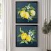 August Grove® Blue Lemon Squeeze I - 2 Piece Graphic Art Set Canvas, Solid Wood in Blue/Green/Yellow | 34.5 H x 69 W x 1.5 D in | Wayfair