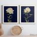 Lark Manor™ PRETTY AS A PEONY I - 2 Piece Picture Frame Print Set on Canvas in Blue/Green/White | 17 H x 20 W in | Wayfair