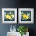 August Grove® Blue Lemon Squeeze I - 2 Piece Graphic Art Set Paper, Solid Wood in Black | 17.5 H x 35 W x 1.5 D in | Wayfair