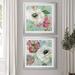 Red Barrel Studio® Asbury Garden Bloom III - 2 Piece Picture Frame Painting Print Set Paper, in Green/Pink/White | 30.5 H x 61 W x 1.5 D in | Wayfair