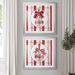 The Holiday Aisle® Candy Cane Christmas I - 2 Piece Painting Print Set Paper, Solid Wood in Green/Red/White | 26.5 H x 53 W x 1.5 D in | Wayfair