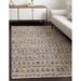 Navy/Brown Rectangle 8' x 11' Area Rug - Union Rustic Johnnesha Geometric Handmade Flatweave Jute/Area Rug in 96.0 x 0.38 in blue/brown/indigo/navyCotton/Jute & Sisal | Wayfair