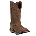 Wide Width Men's Dan Post Blayde 11" Shaft Distressed Steel Toe Boot by Dan Post in Saddle Tan (Size 8 W)