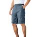 Men's Big & Tall 10" Side Elastic Canyon Cargo Shorts by KingSize in Slate Blue (Size 50)