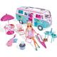 Simba 105733523 Steffi Love Hawaii Doll with Hinged Camper Includes Kitchen Seat Bed Table and Many Accessories Length 51 cm 29 cm Suitable for Children from 3 Years