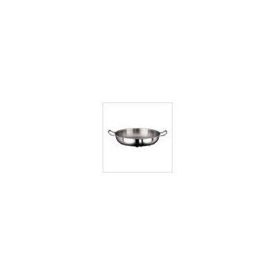 Paderno World Cuisine 11115-20 7-1/8 x 2 in. Paella Pan - Stainless Steel