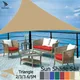 Voile d'ombrage anti-UV imperméable protection solaire triangulaire 5/3 m 3 m 2m 98% UV nuits