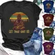 T-shirt manches courtes col rond pour femme estival et avec Let That Shit Go Buddha imprimé