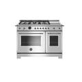 Bertazzoni Heritage Series 48" Freestanding Dual Fuel Range w/ Griddle in White | 48 W x 27.375 D in | Wayfair HERT486GDFSXT