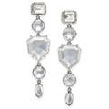 Kate Spade Jewelry | Kate Spade Silver-Tone Crystal Linear Drop Earring | Color: Silver | Size: Os