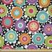 East Urban Home Ambesonne Colorful Fabric By The Yard, Art Of Ornamented Circles w/ Snowflakes & Polka Dots, Square | 36 W in | Wayfair