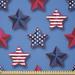 East Urban Home Ambesonne 4Th Of July Fabric By The Yard, Stars w/ American Flag Pattern Stripes w/ Halftone Shadows, Square | 36 W in | Wayfair