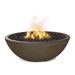 The Outdoor Plus Sedona Concrete Fire Pit Concrete in White/Brown | 15 H x 48 W x 48 D in | Wayfair OPT-SED48-CHC-NG