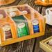 Restaurantware Bamboo Tea Organizer - 6 Compartments, w/ Plastic Cover - 8 1/2" X 8" X 3 1/2" - 1 Count Box Wood in Brown | Wayfair RWB0474