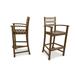 Trex Outdoor Monterey Bay 47.13" Patio Bar Stool Plastic in Brown, Size 47.13 H x 24.5 W x 21.75 D in | Wayfair TXS120-1-TH