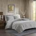 Woolrich Teton Embroidered Plush Quilt Set Polyester/Polyfill/Microfiber in Gray | Full/Queen Coverlet + 2 Standard Shams | Wayfair WR13-2059