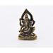 Bungalow Rose Small Ganesh Figurine. Hand Crafted On Brass w/ Silver Patina & 1 Inch Tall Metal in Yellow | 1 H x 0.5 W x 0.5 D in | Wayfair