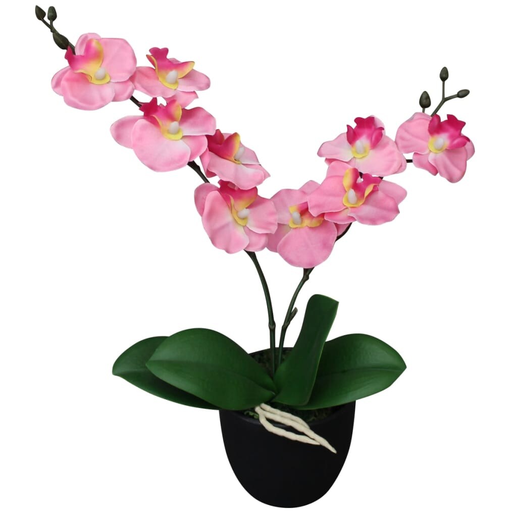 vidaXL Künstliche Orchidee mit Topf 30 cm Rosa Image
