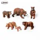 Figurines d'animaux de la forêt d'Auckland pour la décoration intérieure figurines de famille