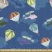East Urban Home Air Balloon Fabric By The Yard, Helicopter Along Propeller Sky Vehicles Sky Platforms Pattern | 36 W in | Wayfair