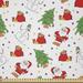 East Urban Home Christmas Fabric By The Yard, Xmas Santa Claus Tree On Colorful Polka Dot Backdrop Surprise Boxes Art | 72 W in | Wayfair