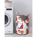 East Urban Home Ambesonne Fox Laundry Bag, Snow Foxes w/ Winter Sweaters & Scarf Cartoon Vulpe Friends In Cozy Environment | 19 H x 13 W in | Wayfair