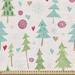 East Urban Home Ambesonne Christmas Fabric By The Yard, Christmas Theme Pine Trees Heart Motifs Snowflakes Illustration | 36 W in | Wayfair