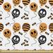 East Urban Home Ambesonne Horror Fabric By The Yard, Halloween Theme Scary & Striped Balloons Image Candy Motifs In Cartoon Style | 58 W in | Wayfair