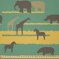 East Urban Home Ambesonne Wildlife Fabric By The Yard, Elephants Giraffes Horses Hippos, Microfiber Fabric For Arts & Crafts Textiles & Decor | Wayfair