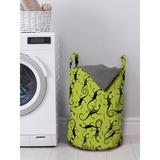 East Urban Home Ambesonne Lizards Laundry Bag, Slender Shapes Of Reptiles w/ Polka Dots Crawling Silhouettes | 19 H x 13 W in | Wayfair