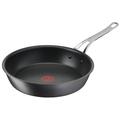 Tefal Jamie Oliver Cook’s Classics Frying Pan, 24cm, Non-Stick, Oven-Safe, Induction, Riveted Handle, Hard Anodised Aluminium, H9120444 , Black