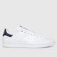 adidas stan smith primegreen trainers in white & navy