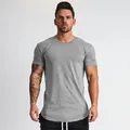 Muscleguy – t-shirt de fitness pour Homme en coton col rond slim fit gym