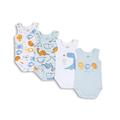 Chicco Set ärmellos Bodys aus Baumwolle, Body Baby - Unisex, Hellblau, 12 monate (pack of 4)