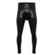 iiniim Mens Wetlook PU Leather Skinny Slim Fit Warm Velvet Fleece Lining Stretch Tights Leggings Thermal Pants Black Medium