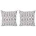 East Urban Home Ambesonne Vintage Airplane Throw Pillow Cushion Cover Pack Of 2, Geometric Airplane Concept w/ Stripes Star Patterned Background | Wayfair