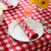 August Grove® Ellerkamp Outdoor Tablecloth Polyester in Gray/Red/White | 60 D in | Wayfair 6AA81E291A9F4BD4A269B1FFC388B80B